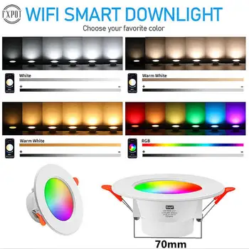 Gece Lambası Uygun APP Kontrolü Enerji tasarrufu Bluetooth uyumlu Akıllı LED downlight Dekorasyon Ev için