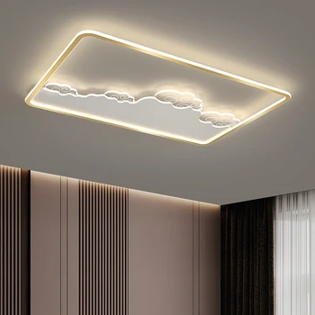 Oturma odası gömme Led tavan ışıkları Modern Minimalist İskandinav dikdörtgen Ultra ince yatak odası lambaları oturma odası için