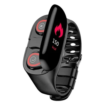2021 Dropshipping amazon sıcak Kadın Erkek Spor smartwatch M1 akıllı saat Bt Kulaklık İle Nefret Oranı Kan Basıncı Monitörü