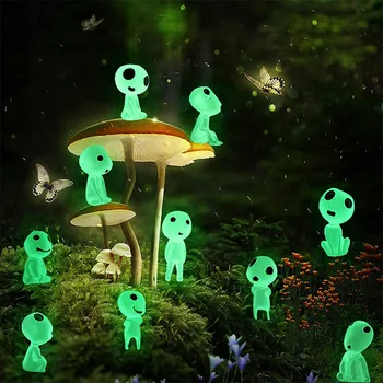 10 adet Mikro Peyzaj Süslemeleri Aydınlık Ruhu Bebek Reçine Alien Aydınlık Figurineshousehold Pencere Süsleri