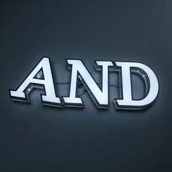 İşaretler reklam ekranı için fabrika 3D led akrilik ışıklı harfler