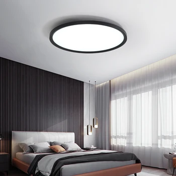 30-60CM tavan ışıkları Modern led tavan lambası oturma odası yatak odası çalışma odası için Siyah / beyaz / Altın led tavan lambası fikstürü