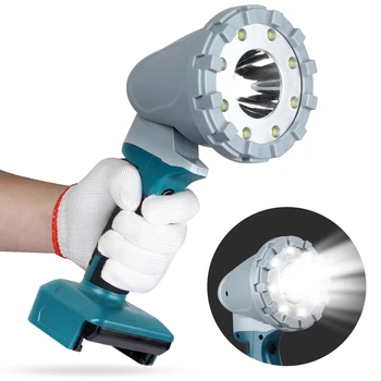 LED çalışma lambası Üç hız ayarlanabilir yüksek ışın beyaz ışık ev acil durum ışığı için Uygun 18V Makita pil