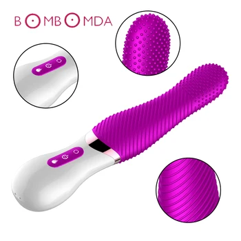 7 Hız salıncak ısıtma dil vibratörler USB şarj yapay penis vibratör g-spot vajina masaj Oral yalama klitoris stimülatörü seks oyuncak
