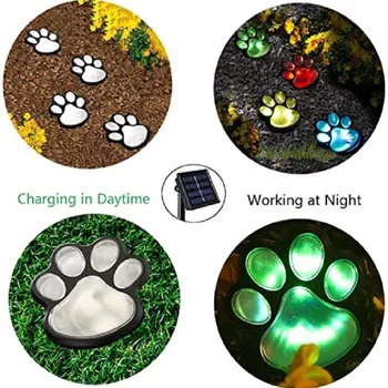 Güneş kedi hayvan pençe masa lambası LED güneş duvar lambası açık fener bahçe dekorasyon ışıklandırma merdiven ve sokak ışıkları