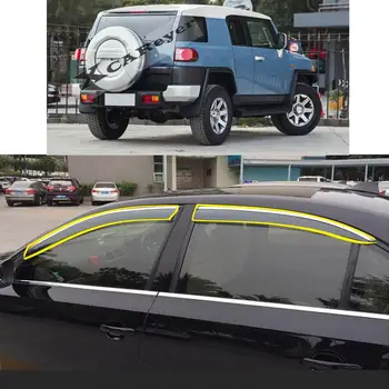 Araba Vücut Şekillendirici Sticker Plastik pencere camı Rüzgar Visor Yağmur / Güneş / Duman koruyucu havalandırma Parçaları TOYOTA FJ CRUİSER 2007-2019 İçin