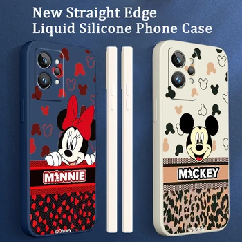 Disney Mickey Minnie Sanat telefon kılıfı OPPO Realme İçin Q3S Q5i 50A 50i C21Y C11 GT Neo3 Neo2 9 9i 8 8i 7 Pro Artı Sıvı Halat