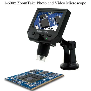 4.3 İnç Zoom 1-600X Dijital Mikroskop CMOS Borescope El Endoskop