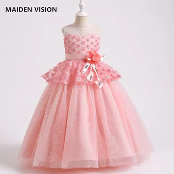 Yaz Bebek Kız uzun Doğum Günü Partisi düğün elbisesi Kız Saray Prenses Elbiseler İlk communion Çocuk Giysileri gençler için 3-12 y