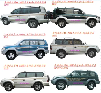 Araba çıkartmaları TOYOTA Prado 3400 1998-2004 İÇİN V6 vücut dış dekorasyon şık kişiselleştirilmiş özel çıkartmalar
