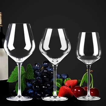 450-700ML Bordo Kadeh Takımı Kırmızı Şarap Tadımı şarap bardağı Butik Bar Şaraphane Aile Şarap Seti kurşunsuz Kristal Cam El Yapımı Bardak