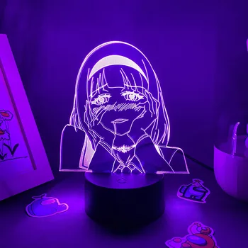 Anime Figürü Anna Nishiki Saray 3D Led Neon Gece Lambası doğum günü hediyesi Arkadaş İçin Lav Lambası yatak odası dekoru Manga Sıkıcı Bir Dünya