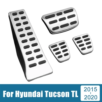 Hyundai Tucson TL 2015 2016 2017 2018 2019 2020 Araba Footrest Hızlandırıcı Debriyaj Fren Pedalları Kapak Kaymaz Pedleri Aksesuarları