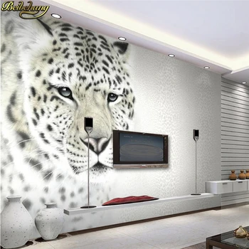 beibehang Modern moda leopar leopar oturma odası TV zemin dekoratif boyama özel duvar kağıdı 3D büyük duvar resimleri