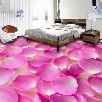wellyu Özel 3D döşeme çıkartmalar Kendinden yapışkanlı zemin macun Güzel yaprakları 3D Kendinden yapışkanlı oturma odası yatak odası döşeme