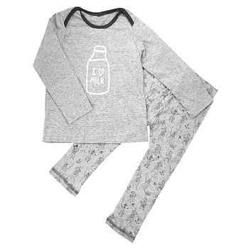 Yeni doğan Bebek Çocuklar Kızlara T Süt Seviyorum %100 Pamuk Kıyafetler-gömlek Tops Şükran Pantolon Bebek Çocuk Giyim + Kıyafetler Ayarlayın 