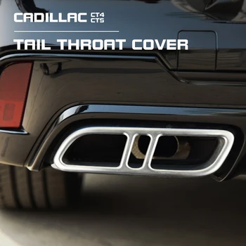 Uygulanabilir Cadillac CT4 / CT5 Modifiye Dört - out kuyruk Boğaz Kuyruk Ağız İki Dört Egzoz Paslanmaz Çelik Dekoratif Accessori