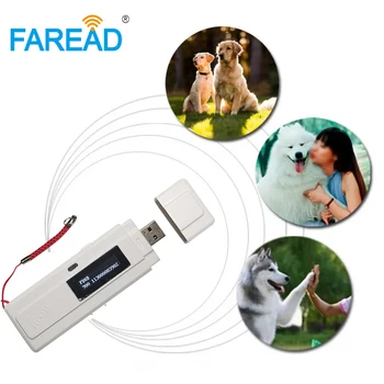 Sıcak satış x1pc ISO 134.2 KHZ RFID mikroçip şırınga ile pet için + 1 adet köpek çip tarayıcı hayvan KİMLİĞİ FDX-B USB