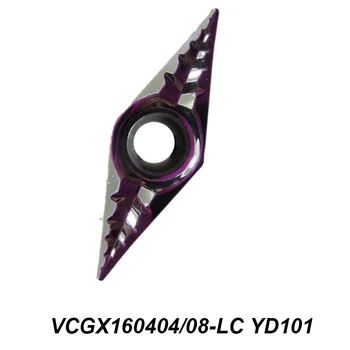 Orijinal VCGX 160404 LC VCGX160404-LC VCGX160408-LC YD101 İşleme Alüminyum Dönüm Aracı CNC Karbür İnsert