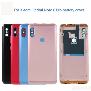 10 ADET Kılıfları Xiaomi Redmi için Not 6 / Not 6 Pro Pil Arka Kapakları Redmi için Note6 Pro