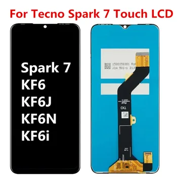 Tecno Spark 7 Ekran KF6J KF6N LCD dokunmatik ekran digitizer Tecno Spark 7 LCD Pantalla Meclisi Telefon Parçaları