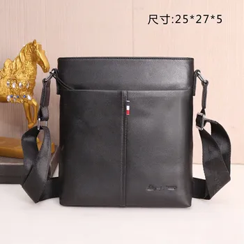 Yeni Deri Erkek çantası basit omuz çantası üst katman deri moda erkek moda marka yüksek dereceli askılı çanta rahat çanta