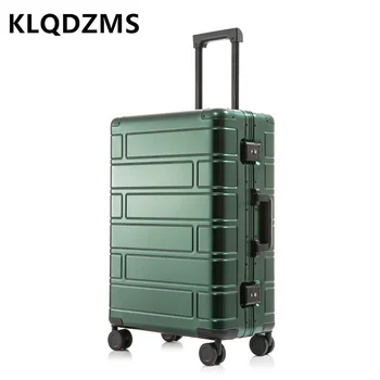 KLQDZMS Tüm Alüminyum Magnezyum Alaşımlı Bavul Kadın tekerlekli çanta Evrensel Tekerlek 20 İnç Yatılı Durumda 24 