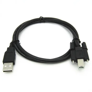 USB 2.0 A Erkek USB 2.0 B Erkek B Tipi BM Tarih Yazıcı Kablosu 1m 1.5 m 3m 5m Vida Paneli Dağı Delik Konektörü 1m 1.5 m 3m 5m
