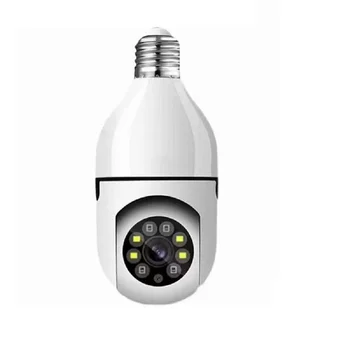 Wifi gözetim kameraları E27 Ampul Kamera 720P Gece Görüş WiFi Kamera Akıllı Ev Kamerası Kapalı Kablosuz Güvenlik Monitörü