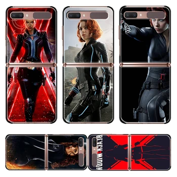 Marvel Avengers Süper Kahraman Siyah Dul Samsung Galaxy Z Flip 3 5G Siyah Cep Darbeye Dayanıklı Sert Çapa Fundas telefon kılıfı