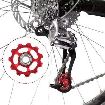 MTB 11T Bisiklet Arka Attırıcı Tekerlek Seramik Rulman Kasnak CNC Yol Bisikleti kılavuz rulo Avara Parçası Bisiklet Aksesuar