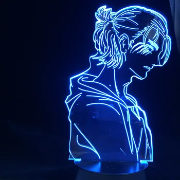 Eren-serenity Titan Shingeki Hiçbir Kyojin 3d Led lamba ışığı Anime Dekor Gece Lambası çocuklar için doğum günü hediyesi Dropshipping