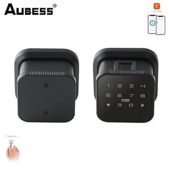 Aubess Tuya Wifi Akıllı Küresel Kapalı Bluetooth uyumlu Uzaktan Kumanda Parmak İzi Şifre Kodu Kart Tek Mandallı Kilit