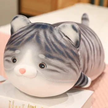 Sevimli 3D Baskılı Kedi Peluş Bebek Karikatür Doldurulmuş Hayvan Bebek Sevimli Kediler Yastık Bebek Uyku Yatıştırmak Oyuncak Moda Kız doğum günü hediyesi