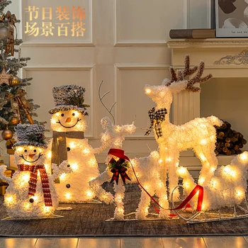 Led ışıkları tebrik kardan adam Noel Yard dekor ışık otel vitrin alışveriş merkezi zanaat malzemeleri Noel