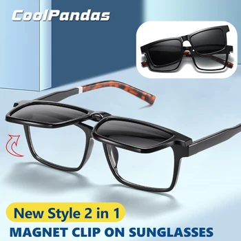 2023 Yeni Trend Polarize Güneş Gözlüğü Çevirir Erkekler Vintage Punk Kadınlar güneş gözlüğü Sürüş UV400 Gözlük Shades sonnenbrille