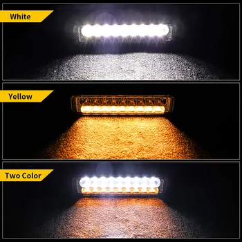 1 Adet 54W Araba LED çalışma ışığı Off Road 12-60V LED ışın Çubuğu 6 İnç Sel Spot Lamba ATV SUV-40°C ~ + 85°C 3 Renk